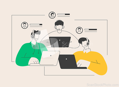 Image of E-sport team abstract concept vector illustration.