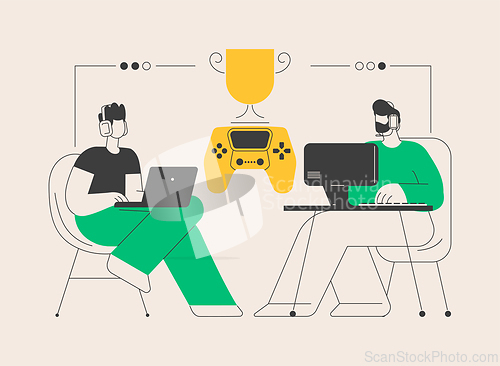 Image of E-sport tournament abstract concept vector illustration.