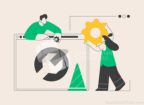 Image of Website maintenance abstract concept vector illustration.