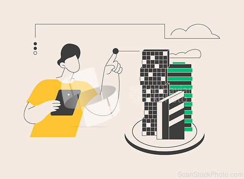 Image of Interactive design visualization abstract concept vector illustration.
