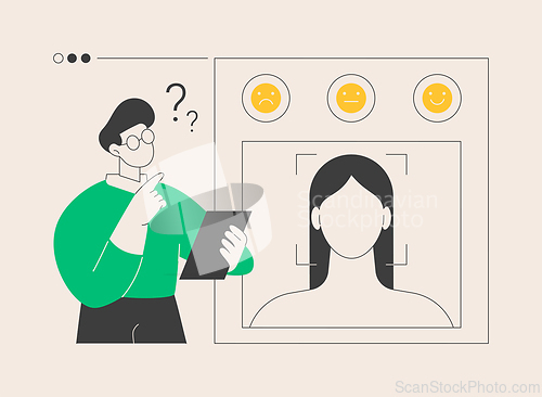 Image of Emotion detection abstract concept vector illustration.