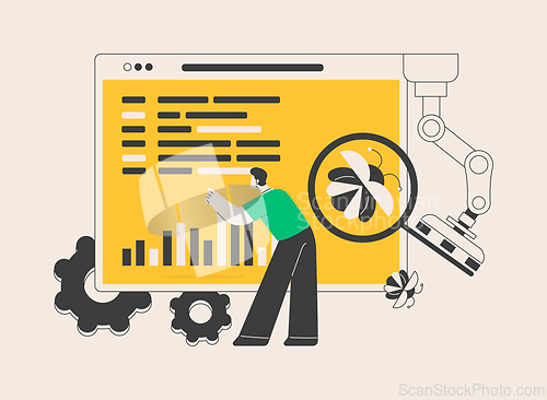 Image of Automated testing abstract concept vector illustration.