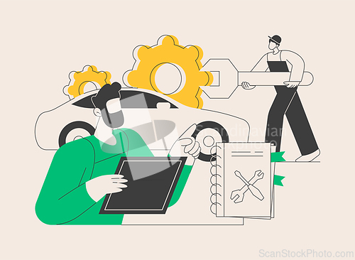 Image of Car service abstract concept vector illustration.