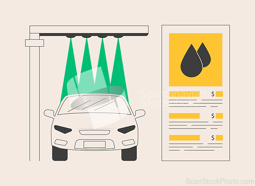 Image of Car wash service abstract concept vector illustration.