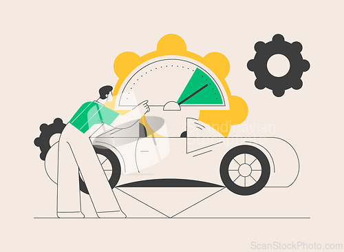 Image of Car tuning abstract concept vector illustration.