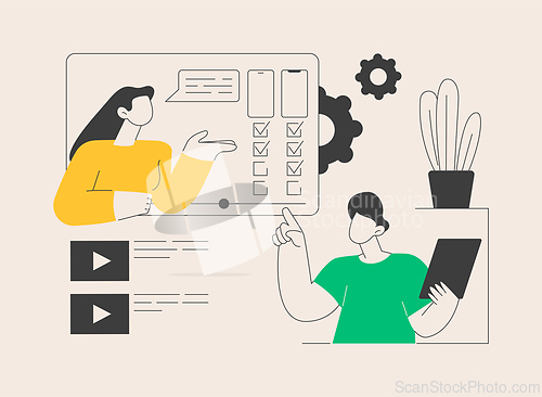 Image of Technical review abstract concept vector illustration.