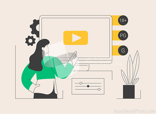 Image of Content rating abstract concept vector illustration.
