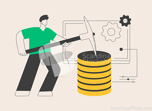 Image of Data mining abstract concept vector illustration.