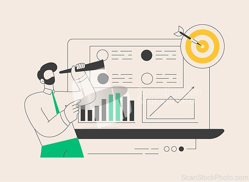 Image of Data driven marketing abstract concept vector illustration.
