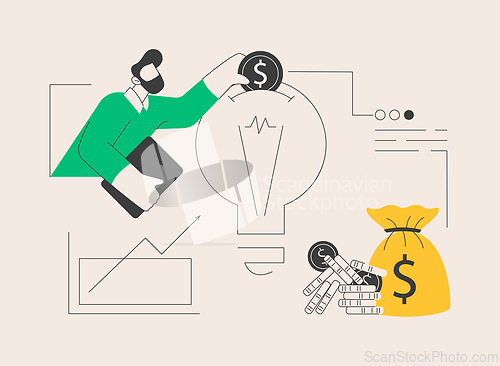 Image of Venture investment abstract concept vector illustration.