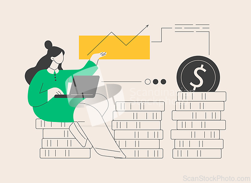Image of Investment fund abstract concept vector illustration.