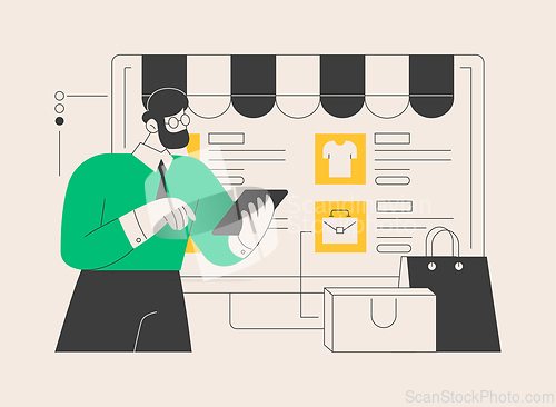 Image of Smart retail abstract concept vector illustration.