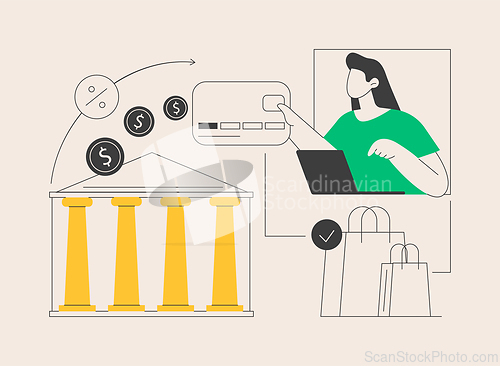 Image of Credit card abstract concept vector illustration.