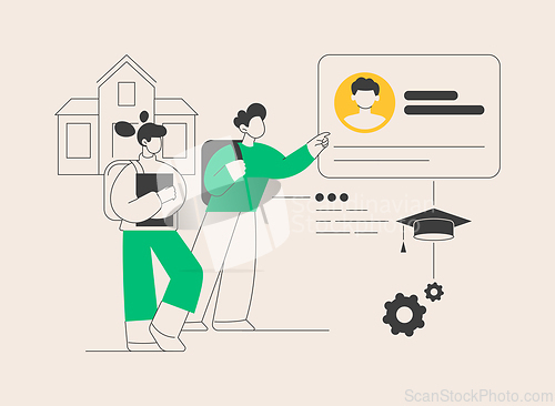 Image of Smartcards for schools abstract concept vector illustration.