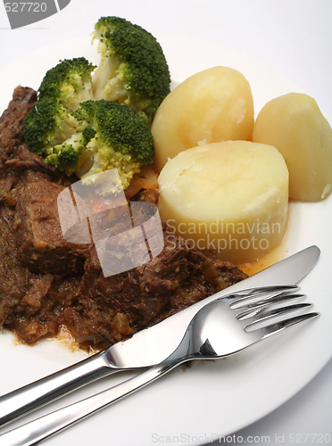 Image of Beef stew and broccoli