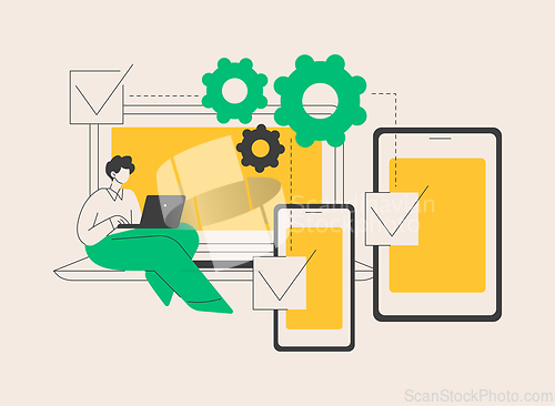 Image of Cross-platform development abstract concept vector illustration.