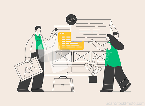 Image of Corporate website abstract concept vector illustration.