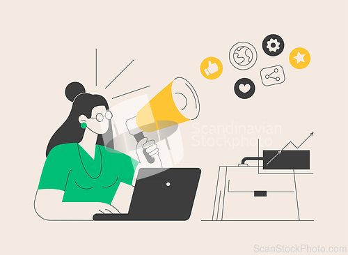 Image of Promote your business abstract concept vector illustration.