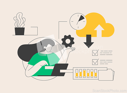 Image of Automatic backup abstract concept vector illustration.