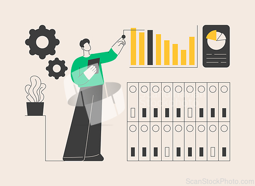 Image of Big data analytics abstract concept vector illustration.
