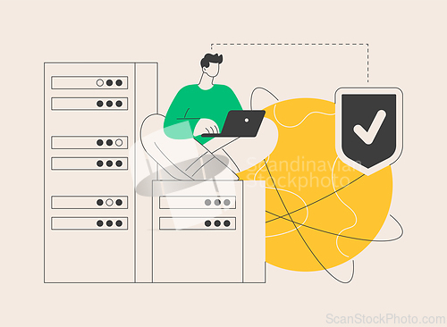 Image of Proxy server abstract concept vector illustration.