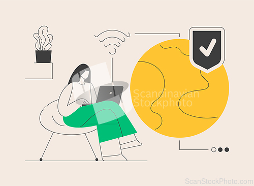 Image of VPN access abstract concept vector illustration.