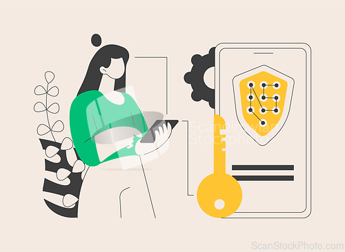 Image of Secure web traffic abstract concept vector illustration.