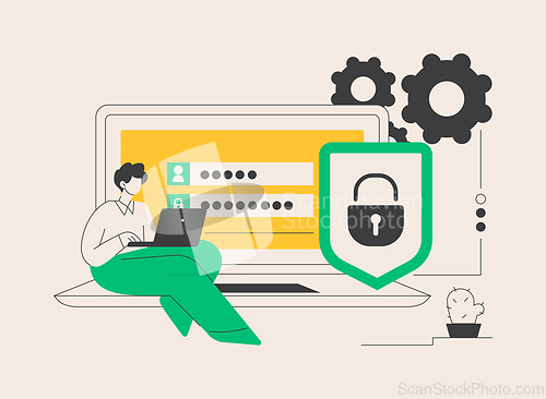 Image of Data privacy abstract concept vector illustration.