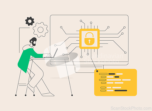 Image of Privacy engineering abstract concept vector illustration.