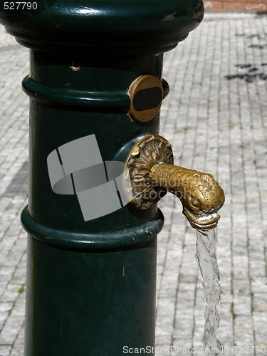 Image of Historic green water-pump