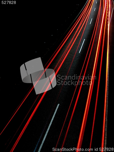 Image of Lights of evening traffic