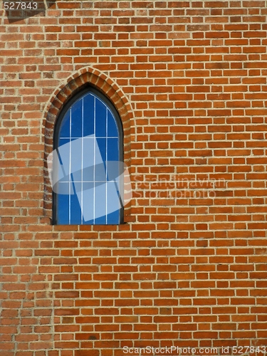 Image of Old wall  and windows - bricks