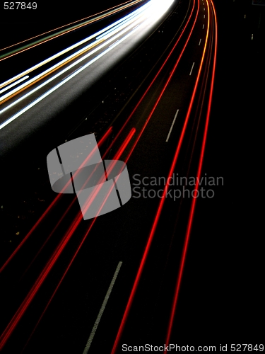 Image of Lights of evening traffic