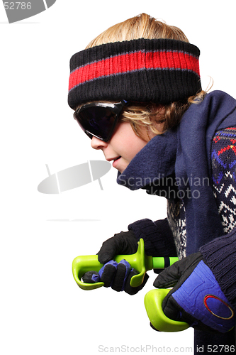 Image of boy skiing