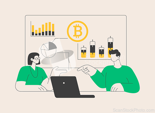 Image of Cryptocurrency market abstract concept vector illustration.