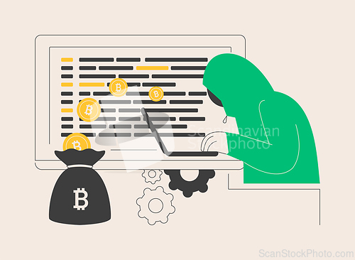 Image of Hidden mining abstract concept vector illustration.