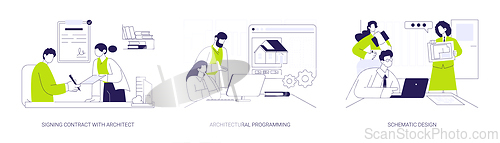Image of Architectural firm abstract concept vector illustrations.