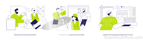 Image of Hiring general contractor abstract concept vector illustrations.