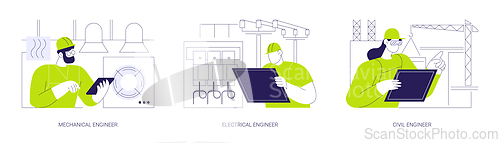 Image of Commercial engineering abstract concept vector illustrations.
