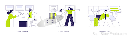 Image of Business trip abstract concept vector illustrations.