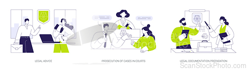 Image of Legal department abstract concept vector illustrations.