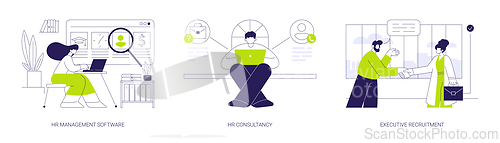 Image of HR manager abstract concept vector illustrations.