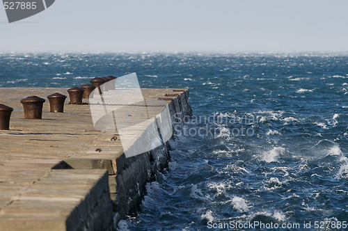 Image of Waves against pier