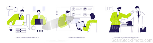 Image of Career promotion abstract concept vector illustrations.