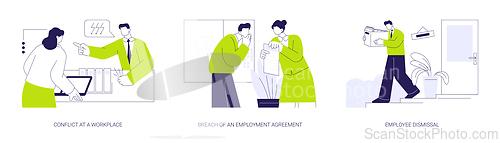 Image of Career problems abstract concept vector illustrations.