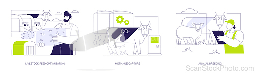 Image of CO2 management abstract concept vector illustrations.