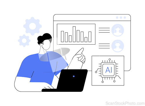 Image of AI-Powered Predictive Customer Sentiment Analysis abstract concept vector illustration.