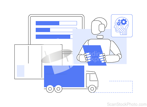 Image of AI-Streamlined Routine Inquiries Handling abstract concept vector illustration.