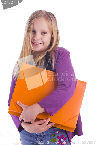 Image of Girl With Orange Folder