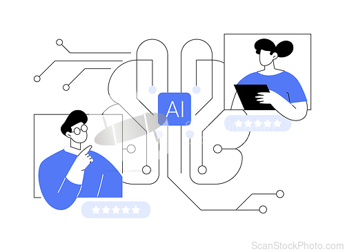 Image of AI-Enabled Product or Service Enhancements abstract concept vector illustration.